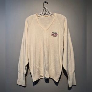 Vintage 1989 World Curling Championships Milwaukee USA White Sweater | Size Med
